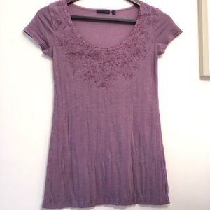 Martin + OSA Purple Crinkle Tissue Tee